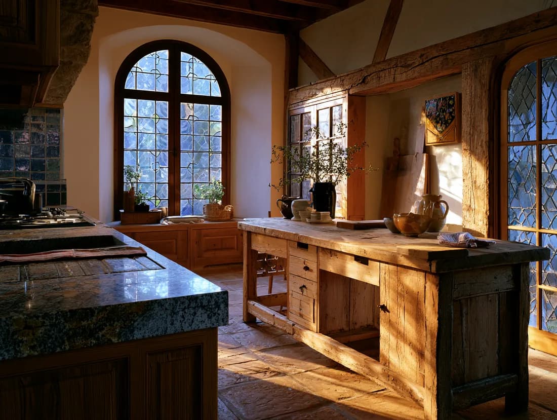 Gestione del team di un'agenzia immobiliare con cucina in stile rustico